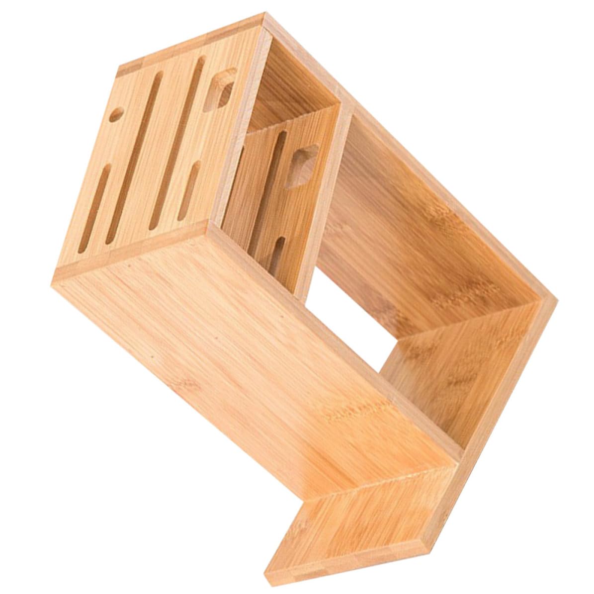 Porte-couteaux en bambou DOITOOL beige pour l'organisation de la cuisine