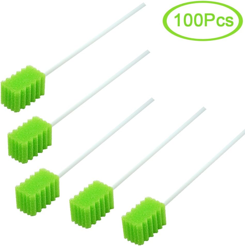 MUNKCARE Disposable Oral Care Swabs Mouth Cleaning Swabs Oral Cavity Cleaning Swabs(300pcs,Green