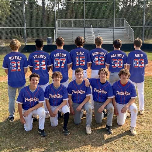 Custom Puerto Rico Baseball Jersey - Personalized Boricua Pride Shirt Name & Number - Men Women Softball Uniform Team Gifts miniatura 4