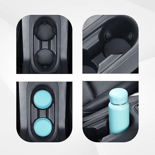 Miniatura 5 de 6 limitadores de posición de taza de automóvil, inserto de silicona para portavasos de automóvil con autoadhesivo, accesorios universales para