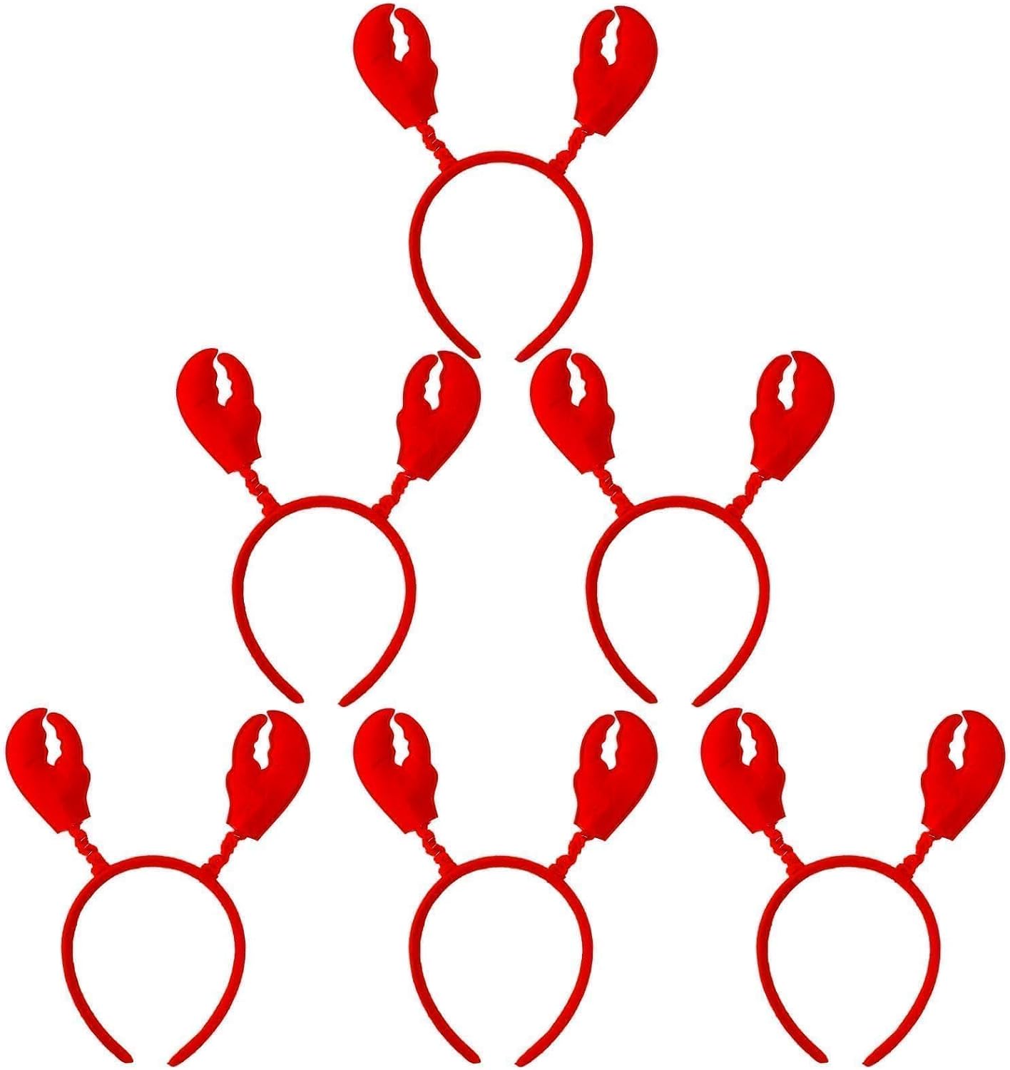 16Pcs Crab Lobster Claws Headbands, Realistic Seafood Boil Hats, Red Crawfish Costumes, Crawfish Boil Party Decorations for Birthday, Cosplay, Ocean Theme Party, Seadfood Lover, Adult