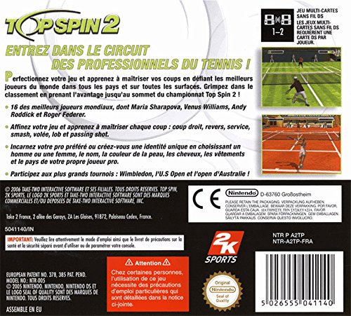 Top Spin Nintendo Ds - vue 6
