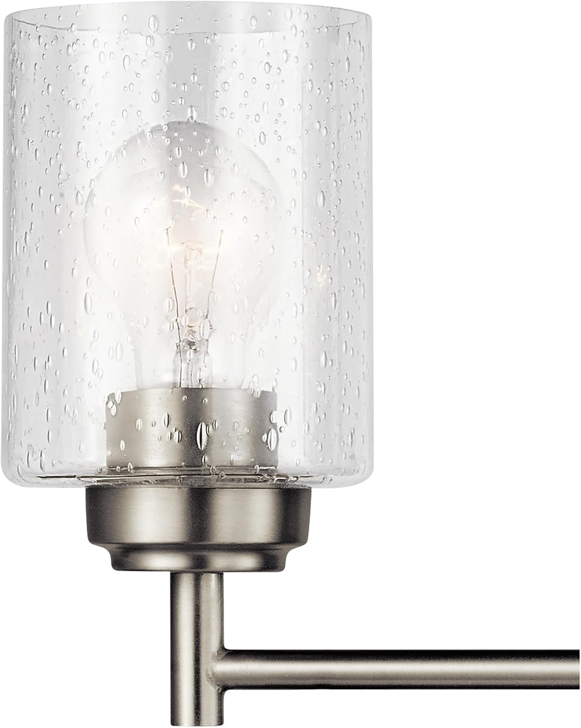 Kichler Winslow 21.5" Vanity Light in Brushed Nickel, 3-Light Transitional Bathroom Light with Clear Seeded Glass. (21.5" W x 9.25" H), 45886NI