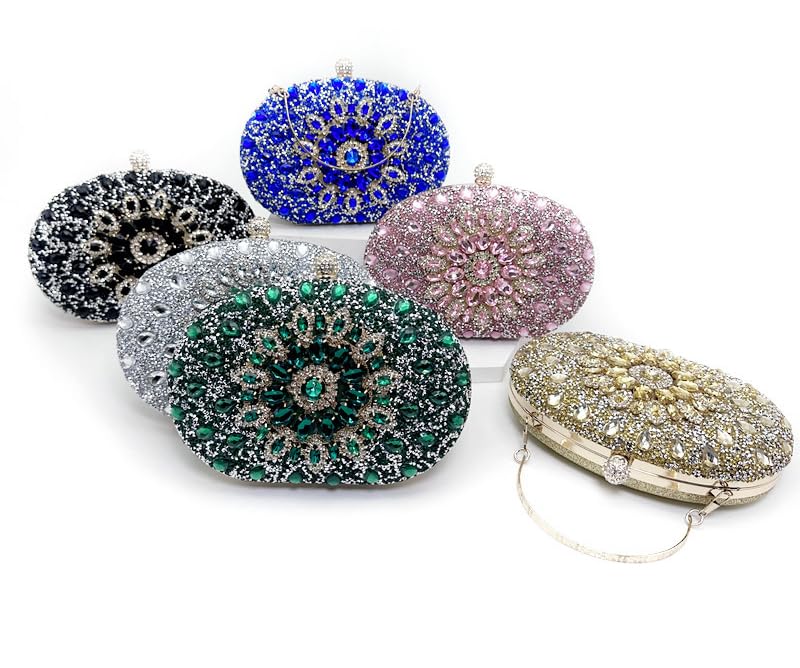 Image of Evening Bags for Women Sparkly Rhinestone Clutch Purses Luxury Handbags for Weddings Formal Prom Party 2026