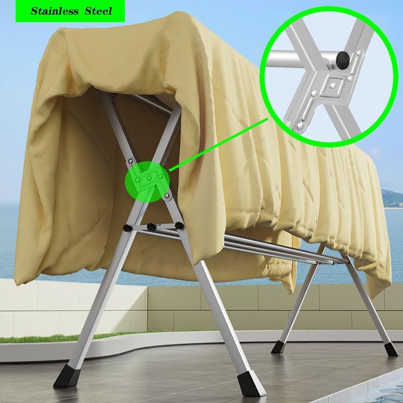 Miniatura 3 de Estante de secado de ropa plegable para lavandería, estantes para lavandería, organizador de soporte de lavandería, estante de secadora de ropa al