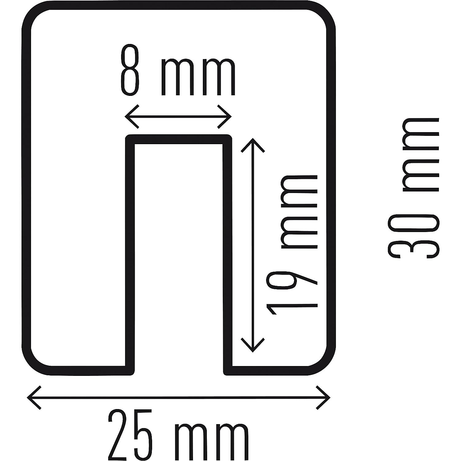 DURABLE | Kantenschutzprofil | Typ E8 | 1-m-Profil | eckig | BxH 25 x 30 mm | Gelb/Schwarz