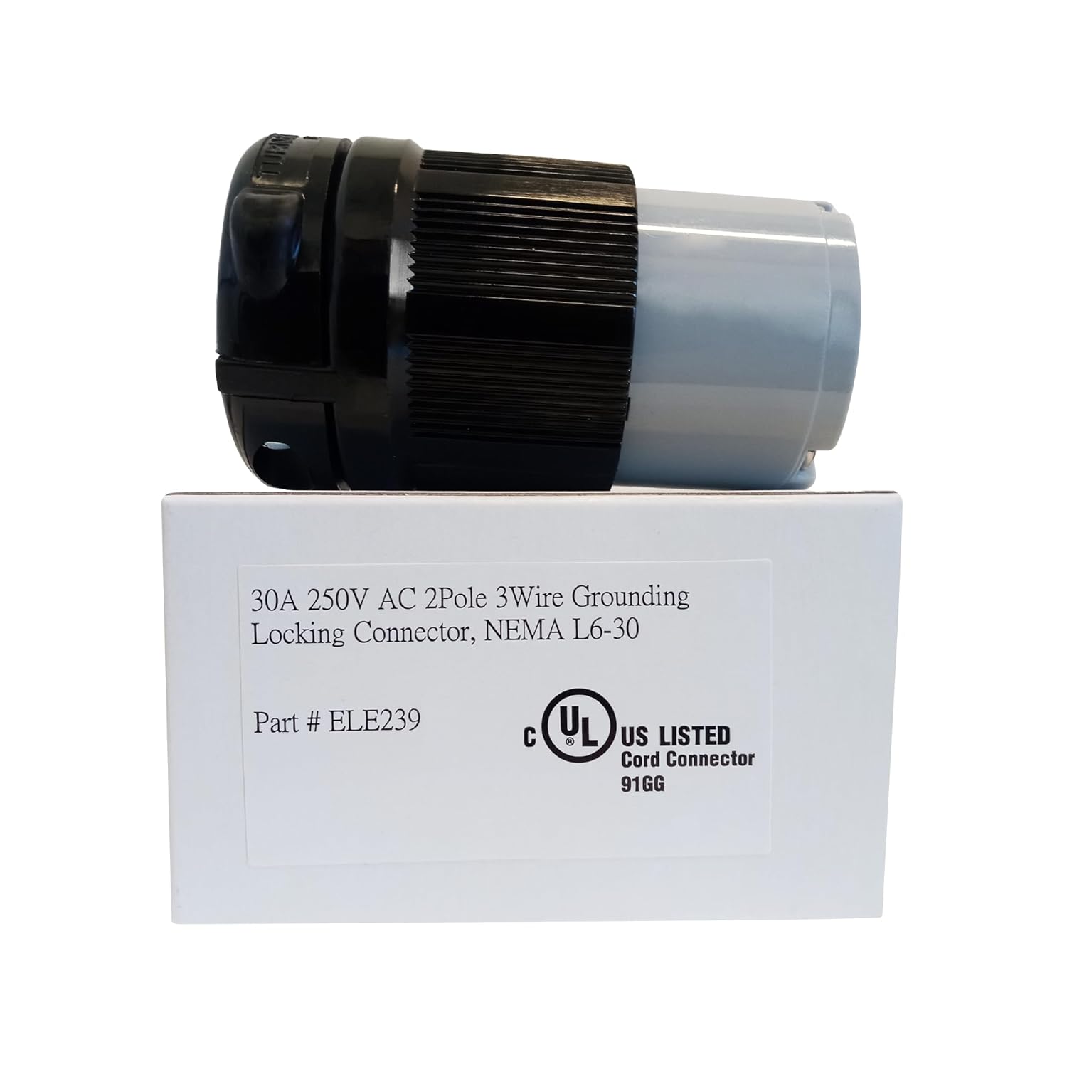 OCSParts L6-30C Grounding Locking Connector | 5-Pack | 30A 125V AC - 2 Pole 3 Wire - cUL Listed - NEMA L6-30