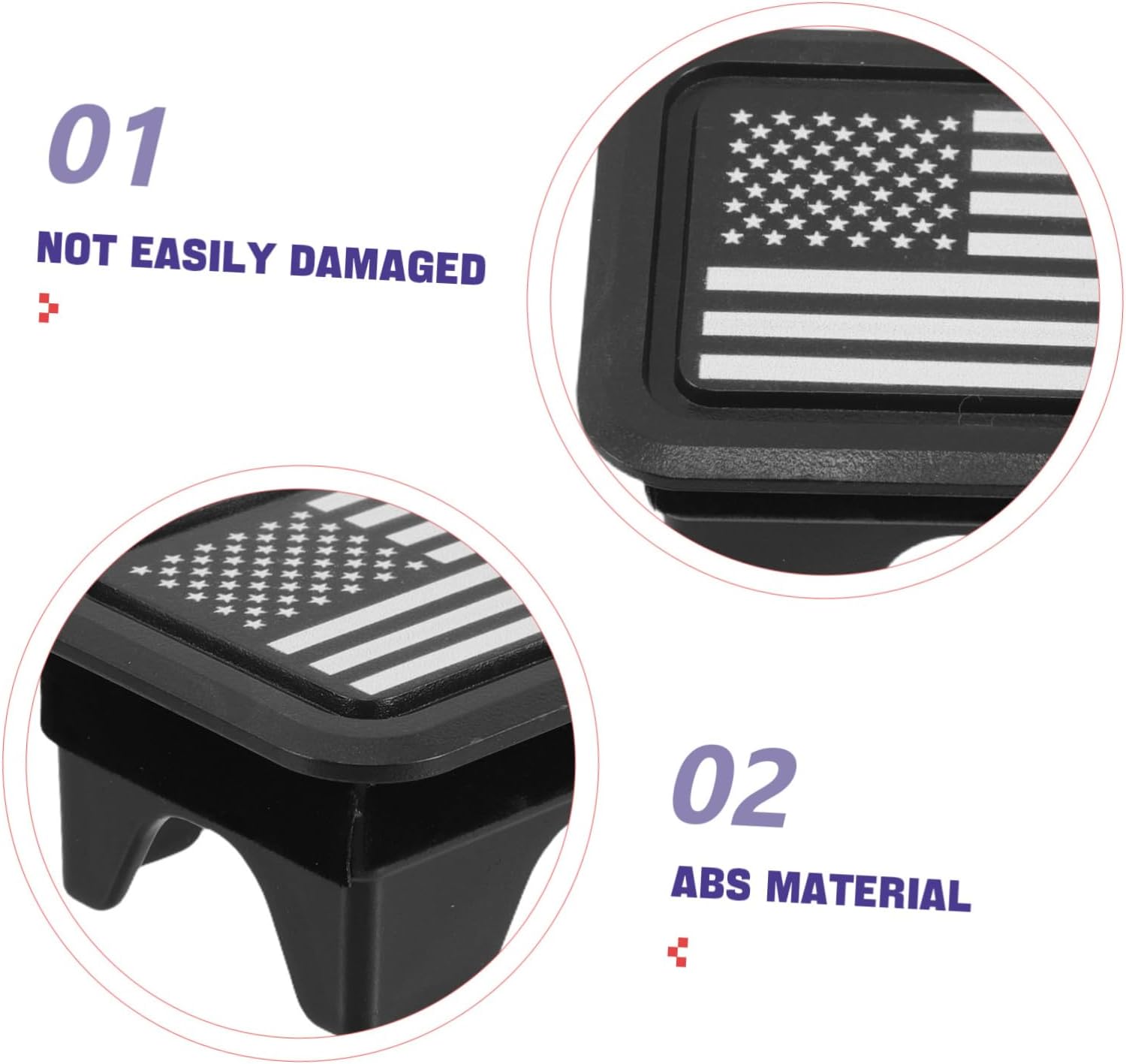 Amosfun 2Pcs Bed Rail Hole Covers for RAM Durable Abs Tailgate Plug Accessories Moisture Dust Protection Easy Fit Cap