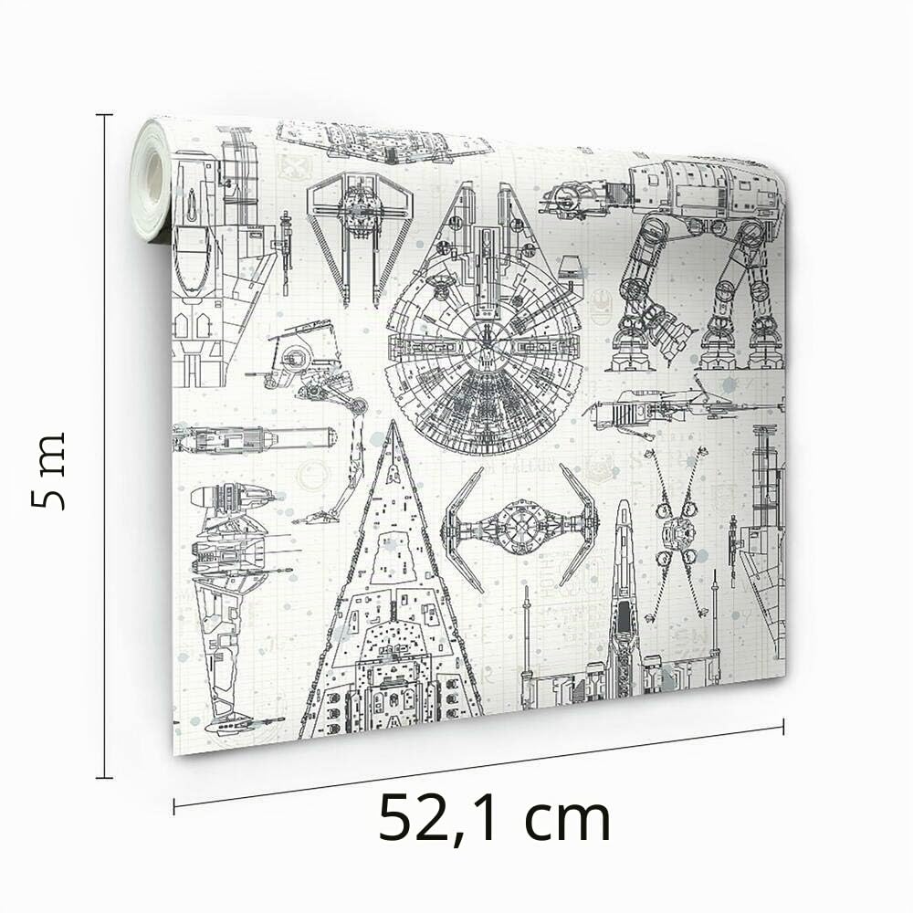 Star Wars RoomMates Papier Peint auto-adhésif Blueprint