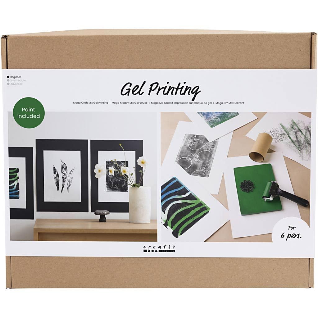 CREATIV DISCOUNT Gruppen-Kreativset Gel-Druck, Farbenfrohe Drucke