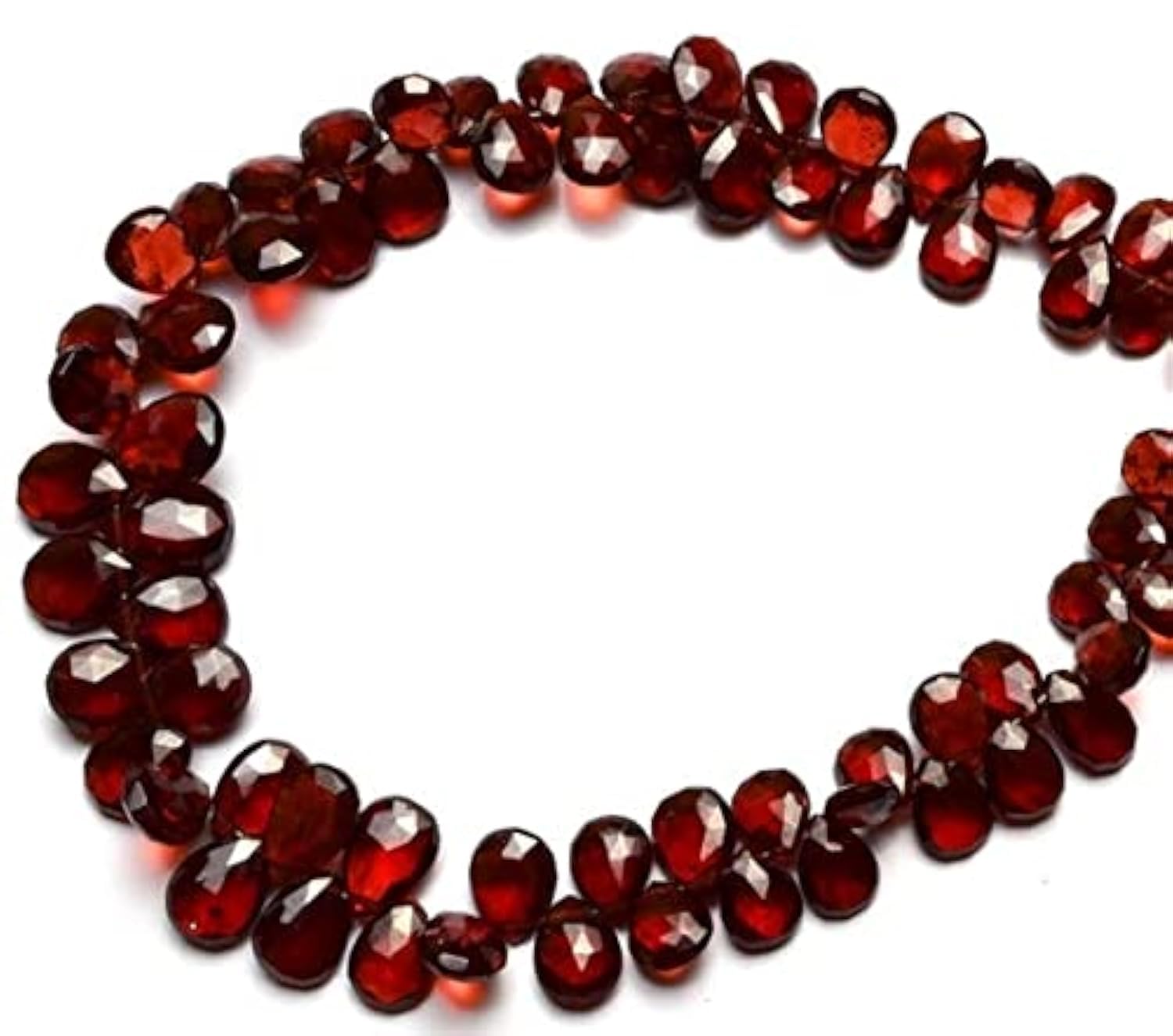 Rhodolite Garnet briolette poire 5x7-7x10mm fil 9 pouces pour création bijoux