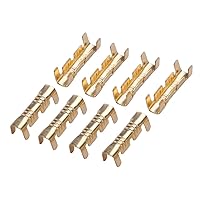 Vista 1 de Terminal de crimpado de latón, 100 terminales de cobre en forma de U, cable de alambre de crimpado abierto, cableado rápido, conector