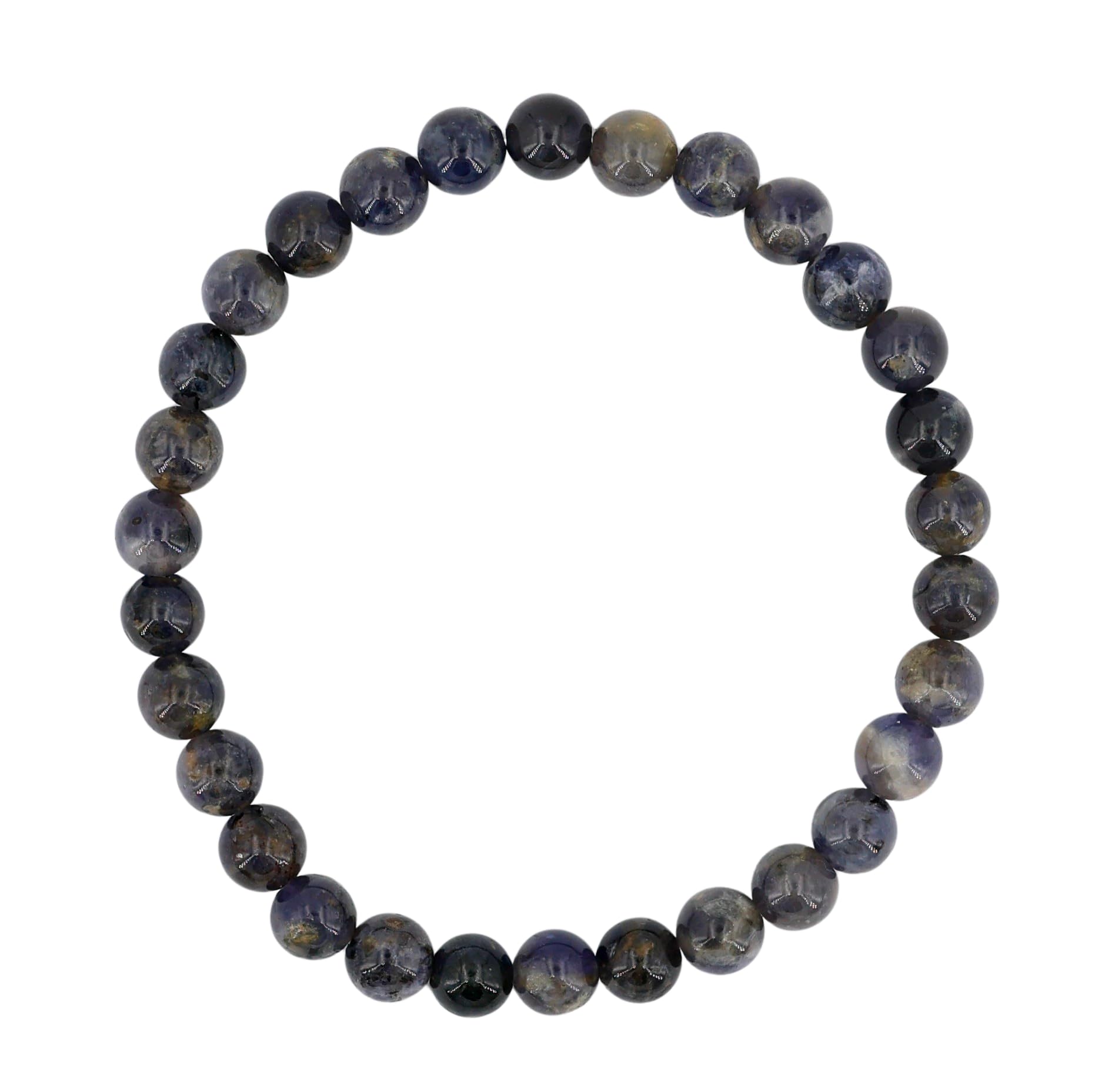 Taddart Minerals – 6 mm Kugel Armband aus natürlichen Edelsteinen auf elastischem Nylonfaden aufgezogen - handgefertigt