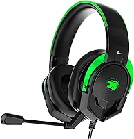 Vista 1 de A88 Auriculares para juegos con micrófono, auriculares estéreo con cancelación de ruido con cable con micrófono para PC, PS5, Xbox One Series X/s