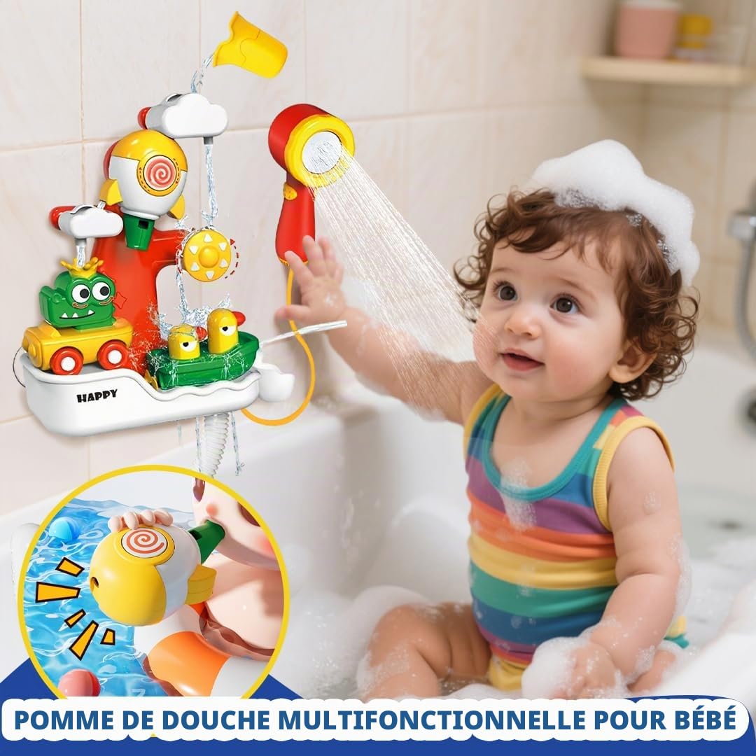 LUKIUP Jouet Bain Cascade Interactif Conception Fusée