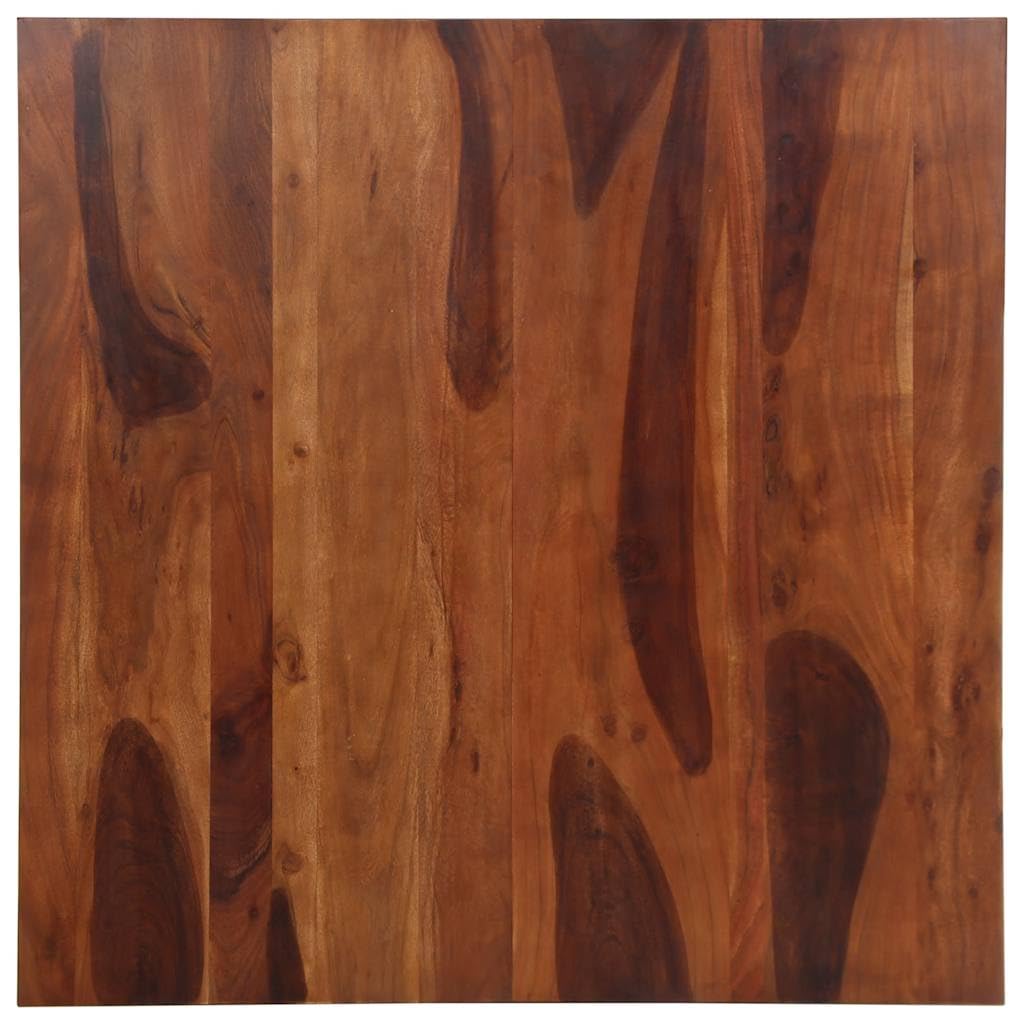 Stół do jadalni z litego drewna akacjowego, 120 x 120 x 77 cm, z lakierem w kolorze miodowym, do jadalni, kuchni, salonu, na taras, balkon, stabilny, wytrzymały, łatwy w utrzymaniu