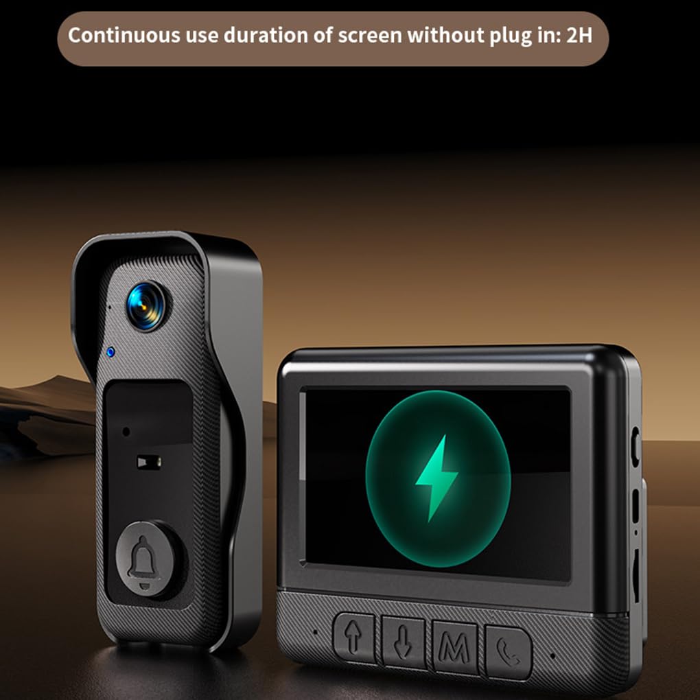 Timbre inalámbrico para el hogar con comunicación bidireccional, Resistente al Agua y con visión Nocturna, Timbre Inteligente con cámara y