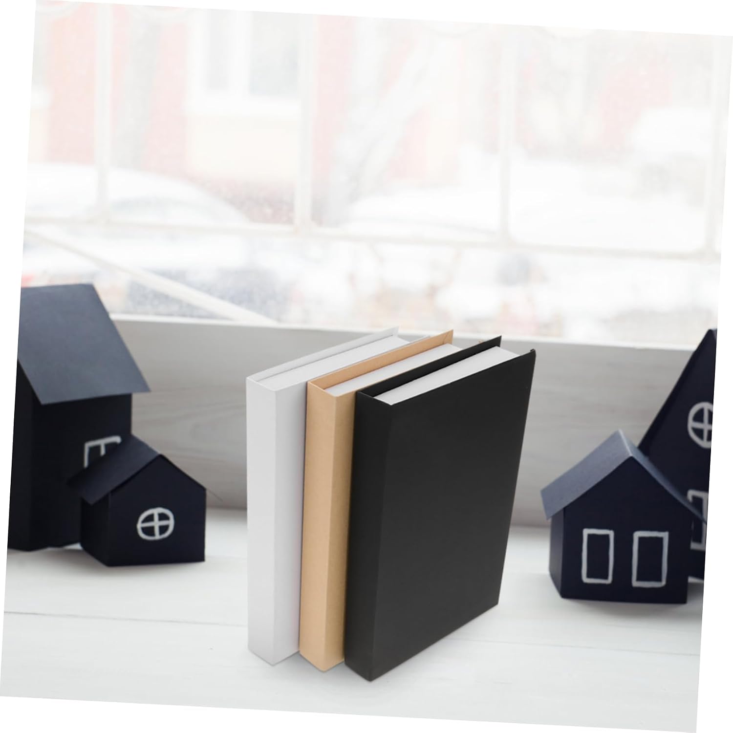 3pcs Decorative Fake Books for Desktop and Room, Paper Ornament Xmas