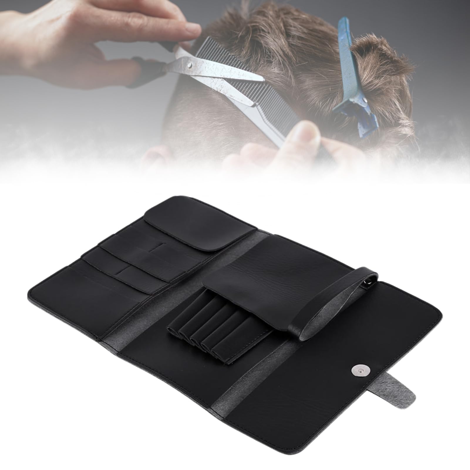 Jadeshay Borsa per Forbici,Borsello per Forbici da Barbiere Portatile Borsa per Attrezzi da Barbiere Strumento Borsa Accessori Professionale con Cerniera
