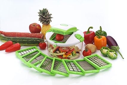 Mbuys Mall ABS Plastic and Stainless Steel Blade 20 in 1 Vegetable and Fruit Cutter, Chopper, Dicer, Grater, Slicer with Unbreakable Container and Bag