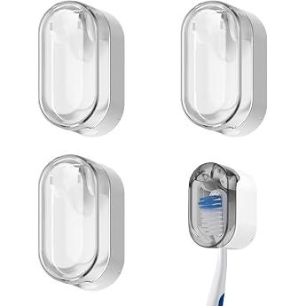 Gionar Pack of 4 Toothbrush Holder Wall with Ceiling