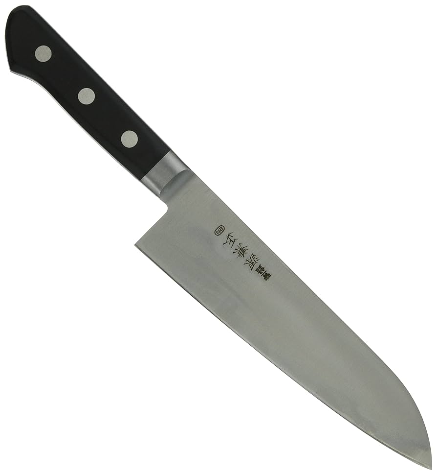 KC-718 関兼常 源兼正 口金付黒合板柄 三徳 180mm (本刃付) KC-718 関兼常 源兼正 口金付黒合板柄 三徳 180mm (本刃付