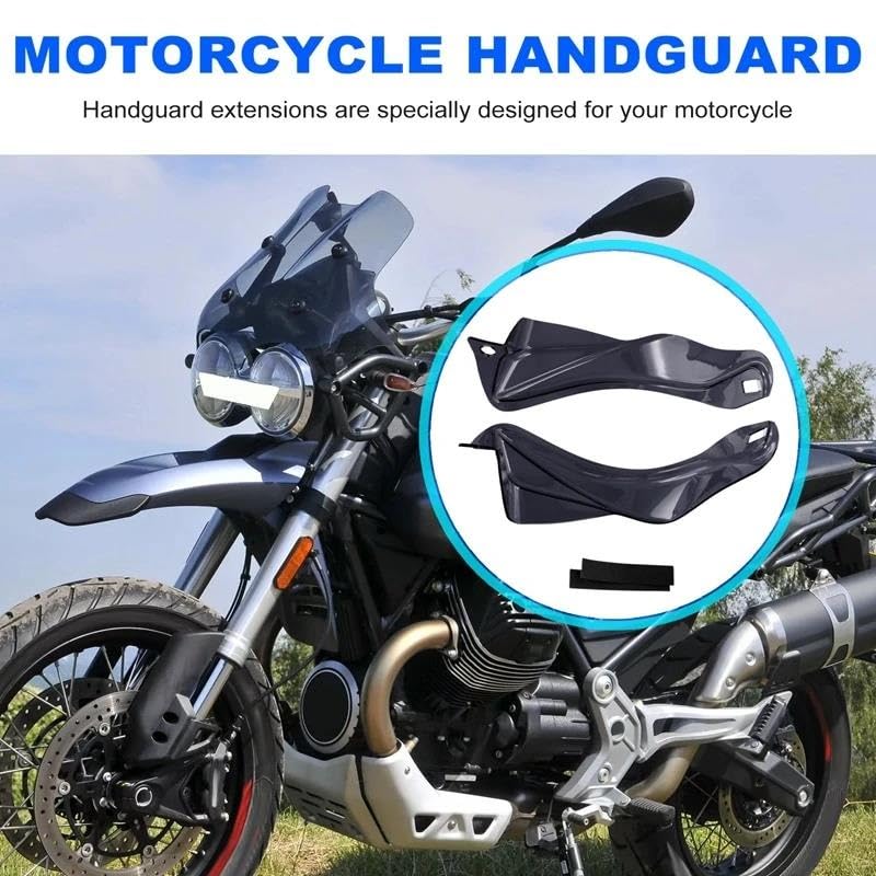 Paramani Paravento Per Moto Guzzi V85 TT (2019-2023) – Protezione In Plastica Grigia, Antivento E Antirumore