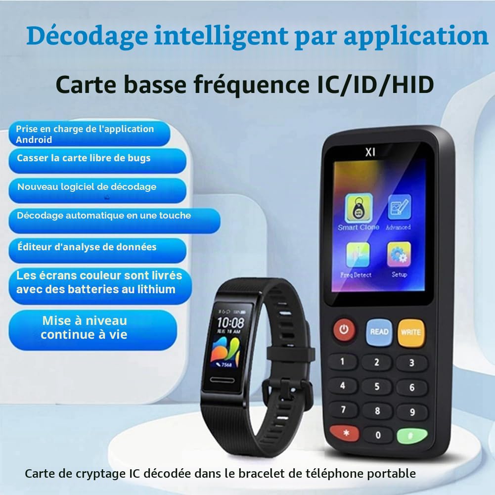X7 RFID Smart Chip NFC Décodeur Duplicateur Lecteur Écrivain + 5XCUID Porte-Clés + 5XUID Carte 125KHz 13.56MHz Badge Clone Card