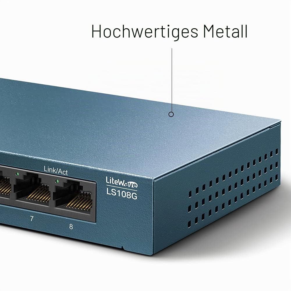 Telekom Speed Home WLAN für Ihr Starkes & stabiles Heimnetzwerk & TP-Link TL-LS108G LAN Switch 8 Port Netzwerk Switch