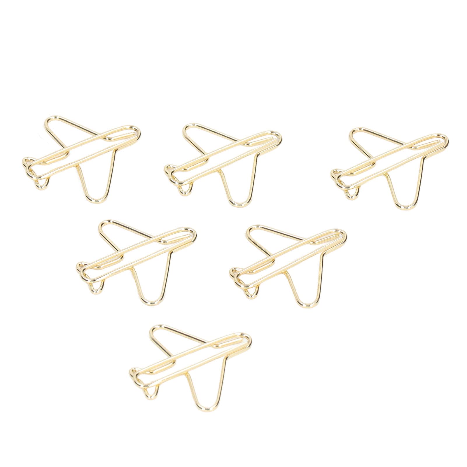 Wakects Graffette Decorative, Fermagli per Carta a Forma di Aeroplano, Confezione da 100, Metallo Antiruggine, for Ufficio, Scuola, Casa