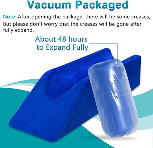 Miniatura 6 de Almohada de cuña de elevación de piernas, almohada de descanso de rodilla para dormir después de la cirugía, soporte de rodilla de espuma para cama,