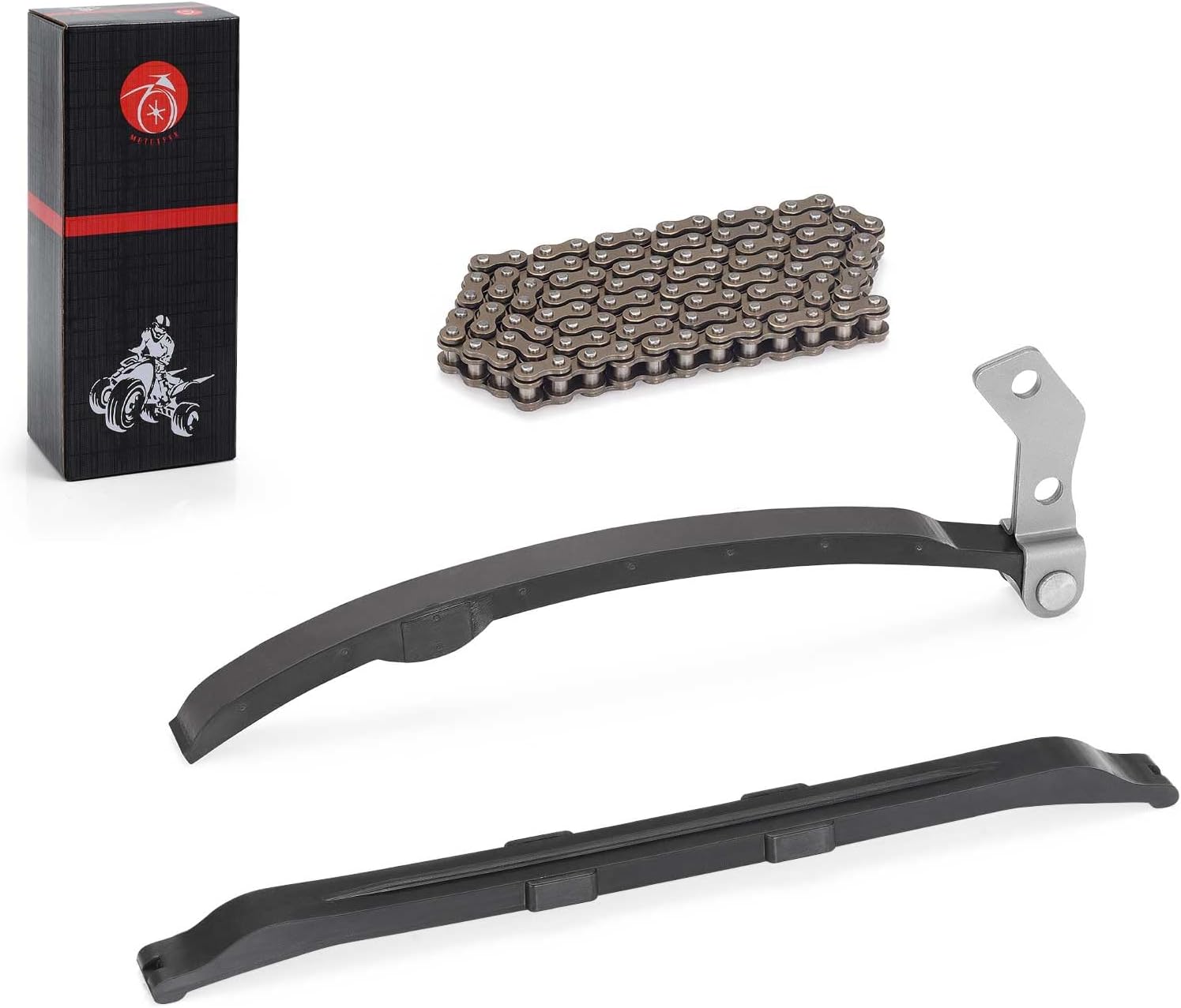 Cam Timing Chain & Guide for Yamaha TTR225 TTR230 XT230 TW200 XT125 XT200 TTR225 BW200 SR185 YFM200 225 250 MOTO-4 TRI-MOTO Bear Tracker YFB250 Timberwolf 1981-2023