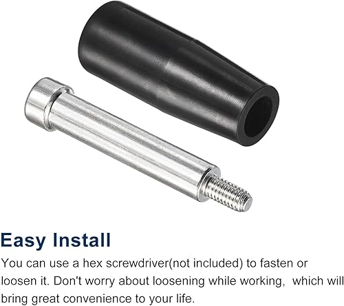 Miniatura 4 de uxcell Mango giratorio, 1 unids M6x50mm (DxL) Roscado Tornillo de Manivela Manija de Manivela para la Industria Torno Fresadora