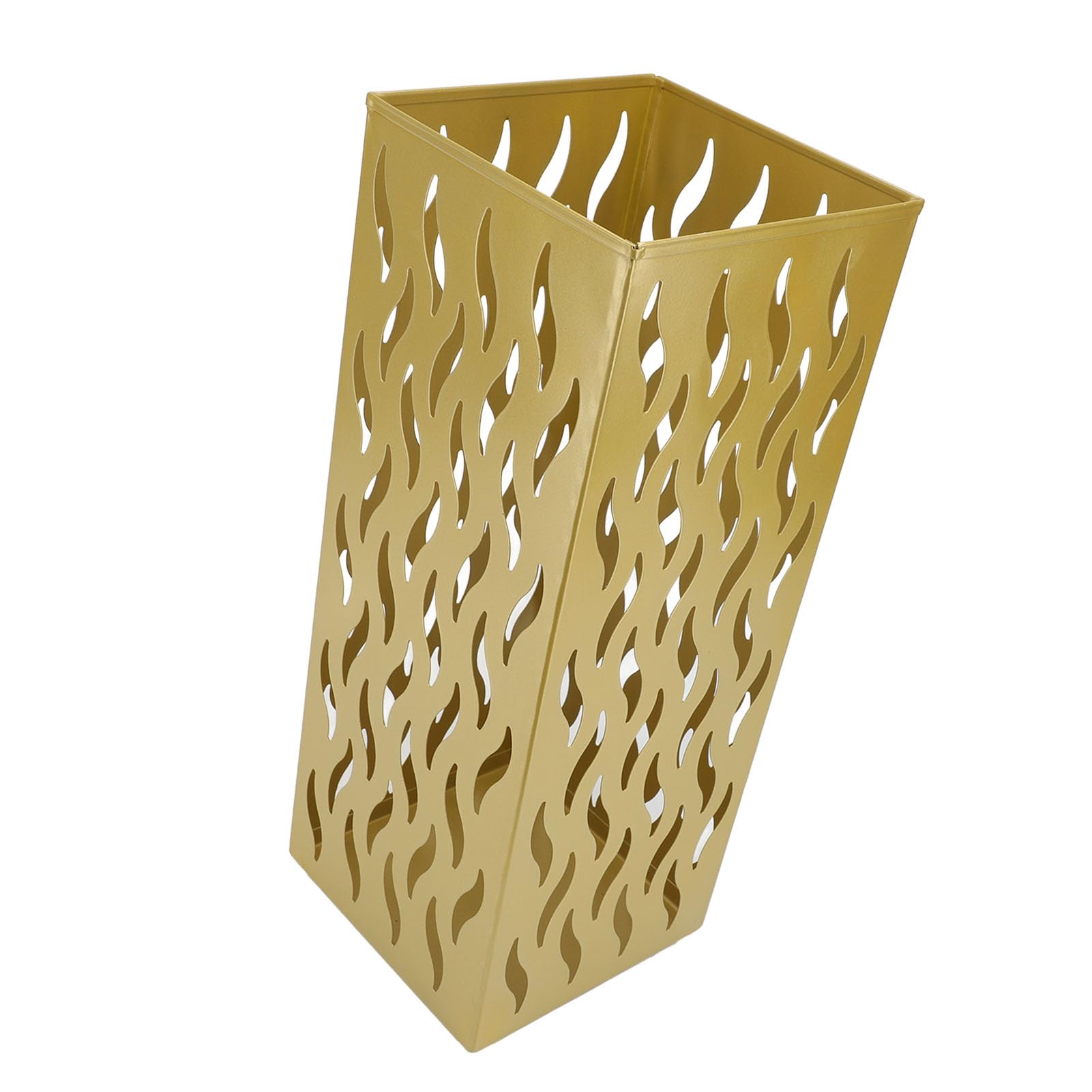 Portaombrelli, Portaombrelli in Metallo con Design Cavo per Asciugatura Rapida, Verniciatura a Polvere Antiruggine, Dimensioni Compatte 42x16x16 Cm, per Ingresso Ufficio (Oro)