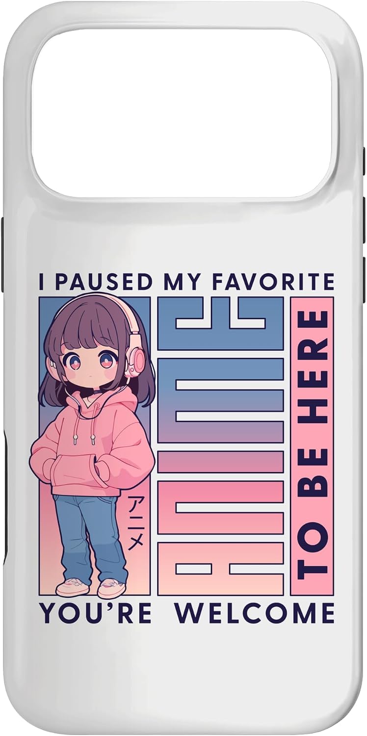 I Paused My Favorite Anime to Be Here Otaku Japanese Manga Case for iPhone 17 Pro Max