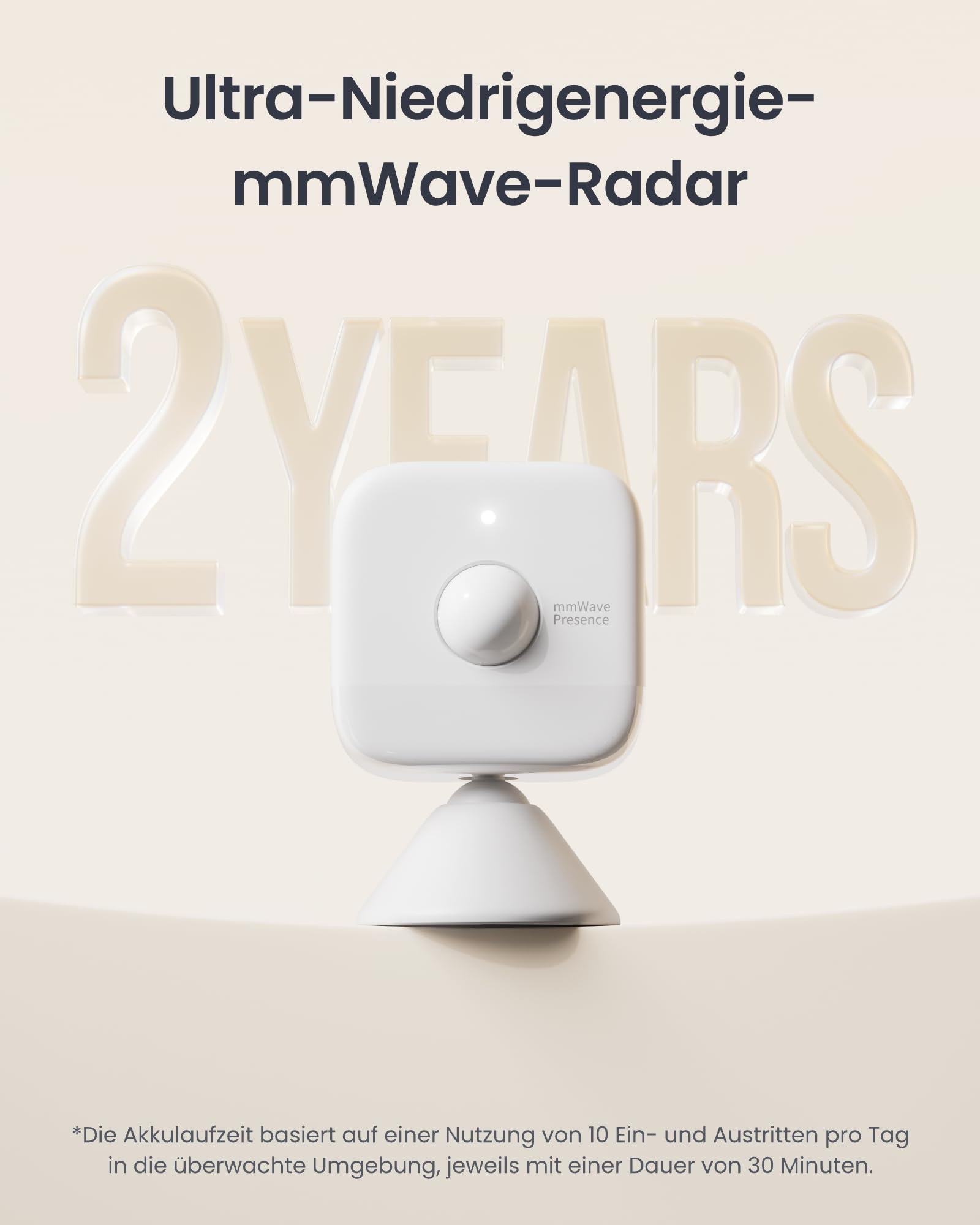 SwitchBot mmWave Bewegungssensor, Präsenzmelder für Smart Home Licht- & Gerätesteuerung, Dynamische Überwachung & Sicherheitsalarm, Alexa HomeKit & Apple Home über Hub, 2 Jahre Batterie