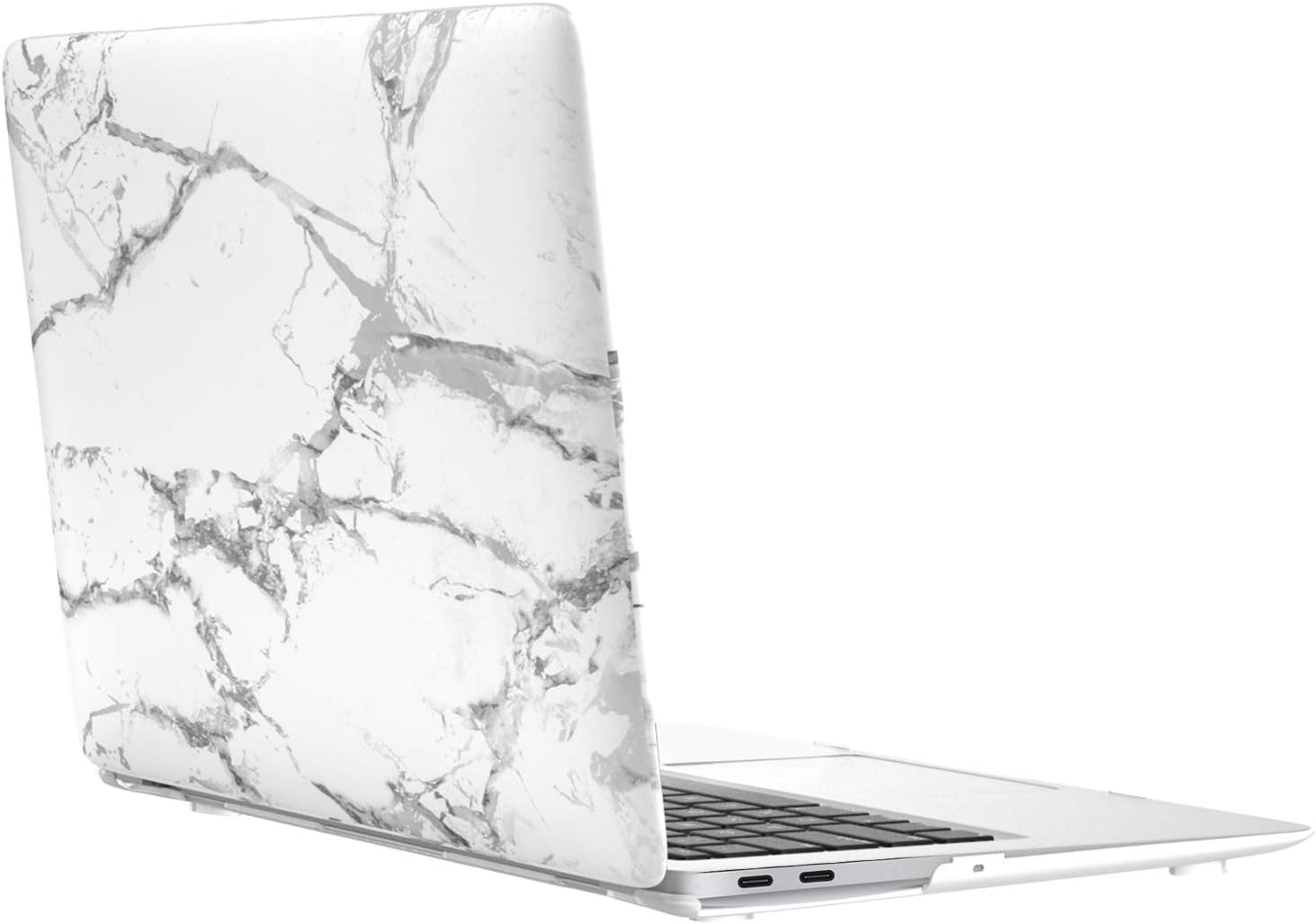 MoKo Air 13 Inch Case 2018 Model A1932, Slim PC Hard Shell Protective Cover Snap on Matte Frosted Case Compatible with New Air 13 2018 with Retina Display - White Marble