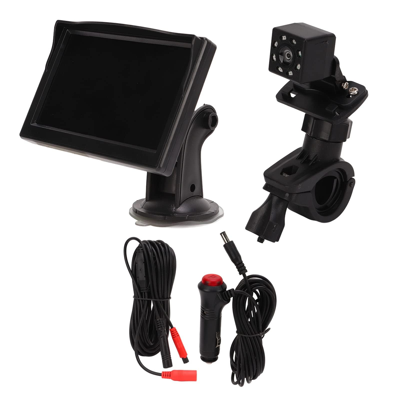 Monitor de Coche para bebé, Monitor de Asiento de Coche para bebé de 5 Pulgadas, Pantalla HD, CC 12 V, Resistente Al Agua, Grabadora de Cámara Trasera para Coche, Camión, SUV