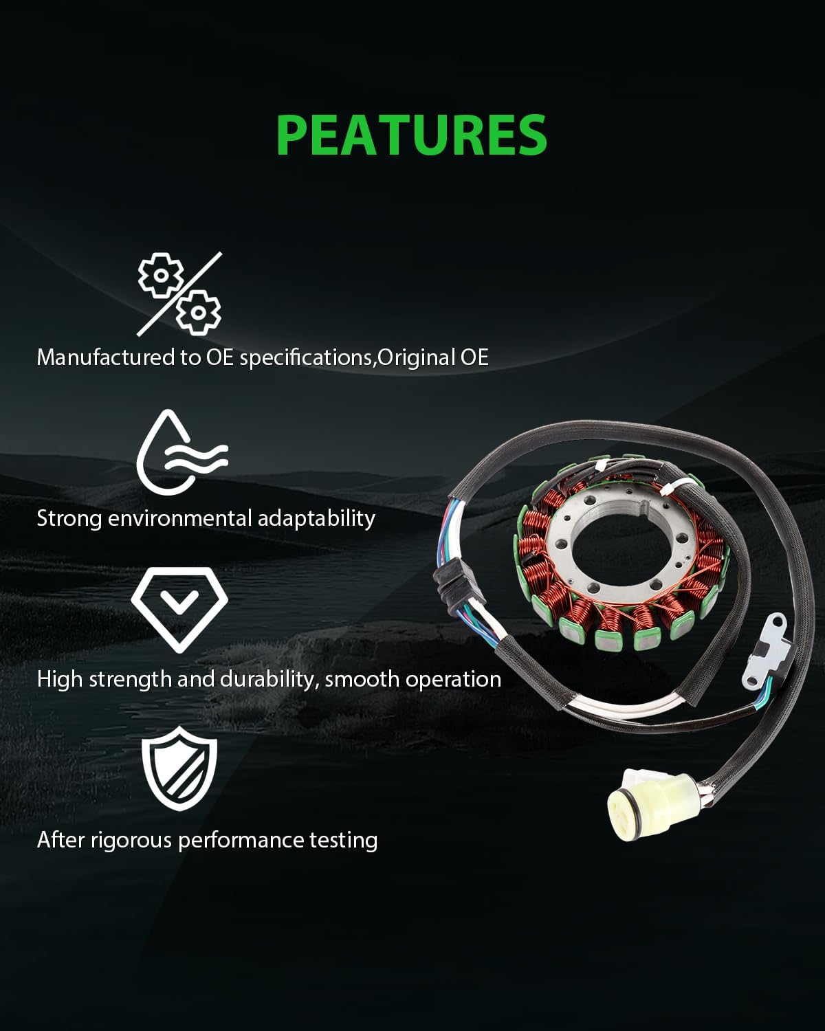 SCITOO 5NF-81410-00-00 Magneto Stator 2000-2012 for Yamaha Big Bear 400 2000 for Yamaha Kodiak 400 2004-2013 for Yamaha 350