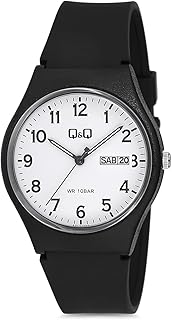 ساعة يد بسوار مطاطي اسود من كيو اند موديل A212J003Y أسود انالوج للنساء