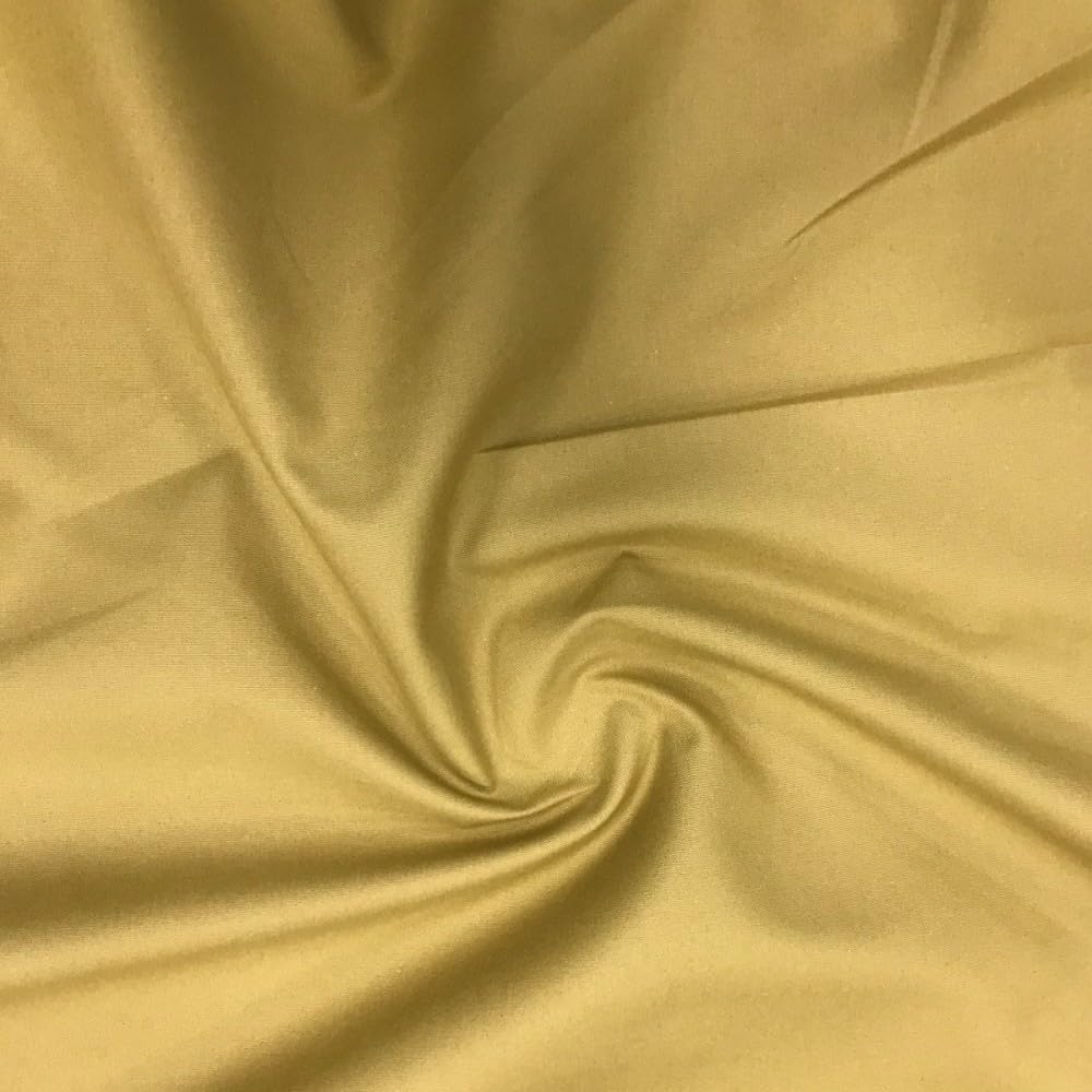 EU Fabrics Polycotton Drill Upholstery Fabric - Polyester and Cotton Blend Fabric - Dressmaking Twill Material for Workwear, Table Covers, Draping, and Uniforms (Tan, 1 METRE X 150CM)