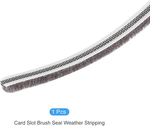 Miniatura 6 de METALLIXITY Burlete de cepillo (516 pulgadas x 14 pulgadas x 19.7 pies), ranura para tarjetas, tira de cepillo para puerta, ventana, armario