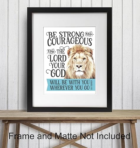 Miniatura 3 de Bible Verse Christian Wall Decor 11x14 - Lion Scripture Decor - Motivational, Sayings, Inspirational Quotes - Religious Art - Christian Wall Art for