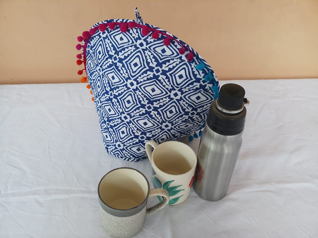 Mandala Tea Cozy - Handmade Cotton Tea Kettle Cover -21