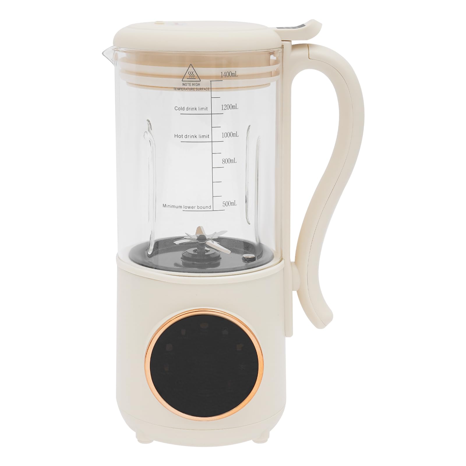 Sojamilch-Maschine 1400ml 600w Hafermilch Maschine mit 16 Klingen Smart Warm-Halten 6h für selbstgemachte Pflanzenmilch, Hafer, Mandelmilch