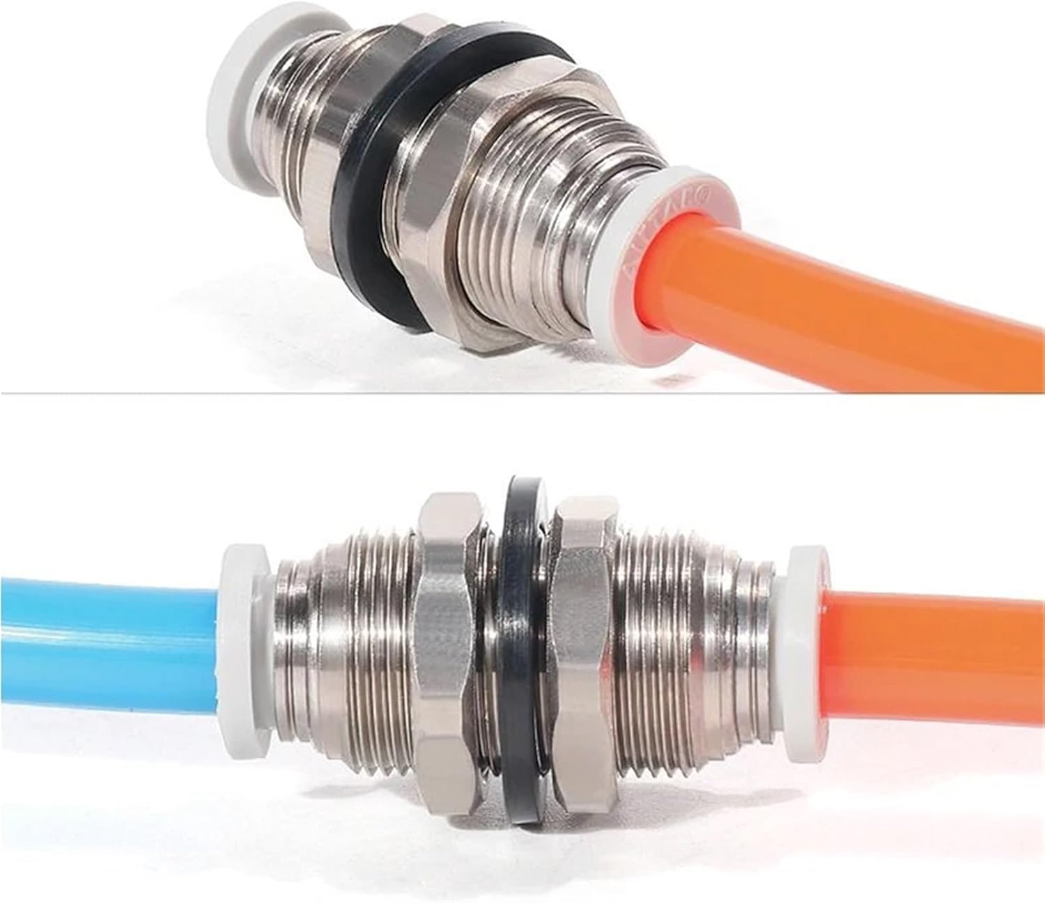 1PCS PM/BPM-4/6/8/10/12 Pneumatic Quick Coupling Bulkhead Union/Metal Bulkhead Female Connector(PM4)