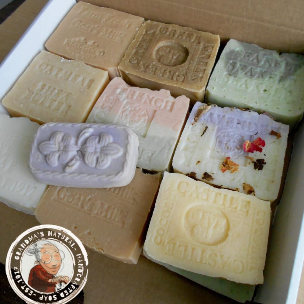 Twelve Handmade Soap Gift Set for Mom and Baby Variety Artisan Handmade Soaps. Natural Handcrafted Soap