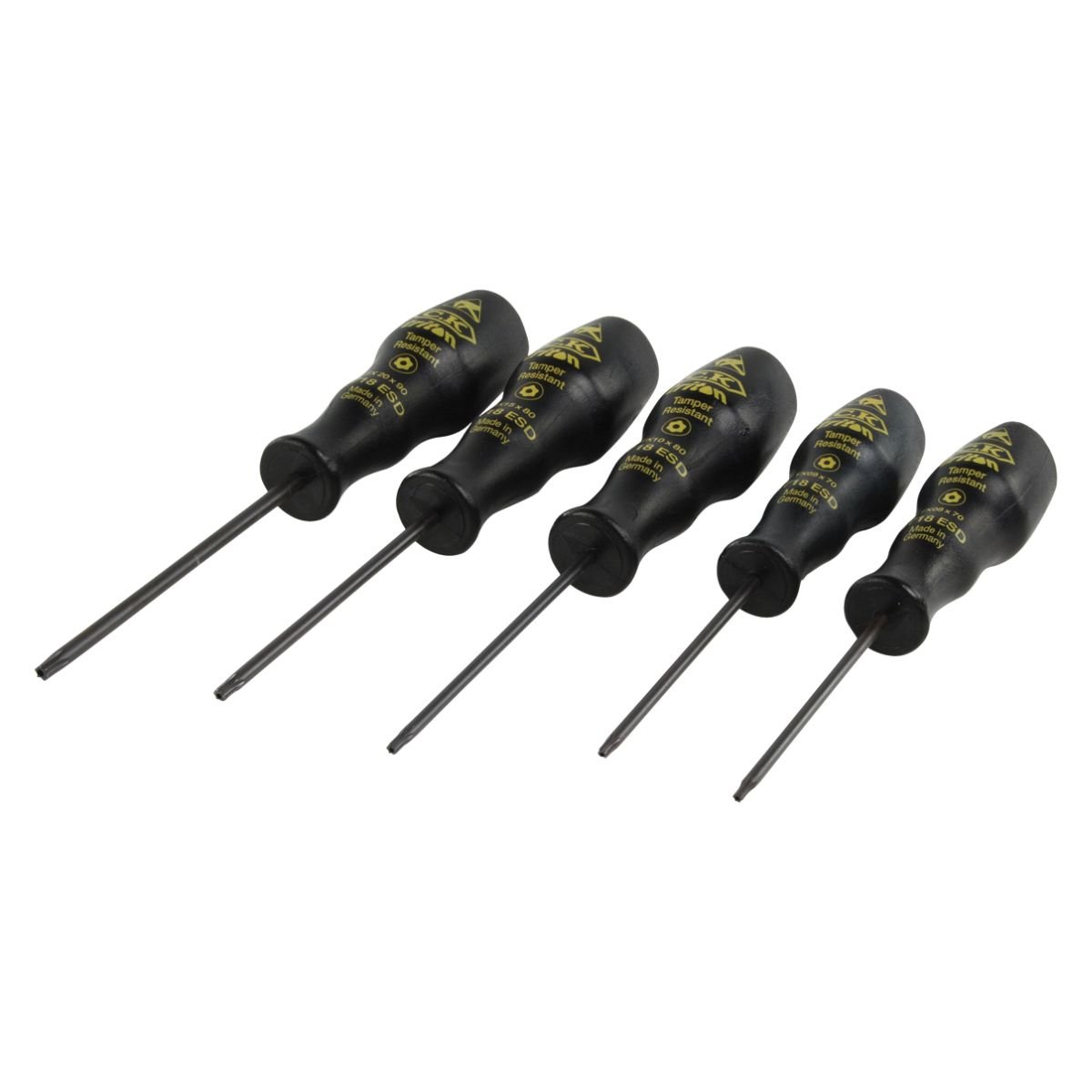 C.K. TOOLS T4883XESD Slotted/Phillips ESD Screwdriver Set, 7-Piece