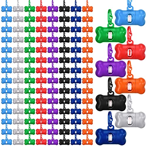 Zhehao 120 Pcs Bone Shaped Dog Poop Bag Dispensers with Disposal Bag Dog Waste Bag Holder Small Dog Bag Dispenser with Hook for Pet Puppy Walking Hiking Camping, 8 Colors Zhehao 120 Pcs Bone Shaped Dog Poop Bag Dispensers with Disposal Bag Dog Waste Bag Holder Small Dog Bag Dispenser with Hook for Pet Puppy Walking Hiking Camping, 8 Colors