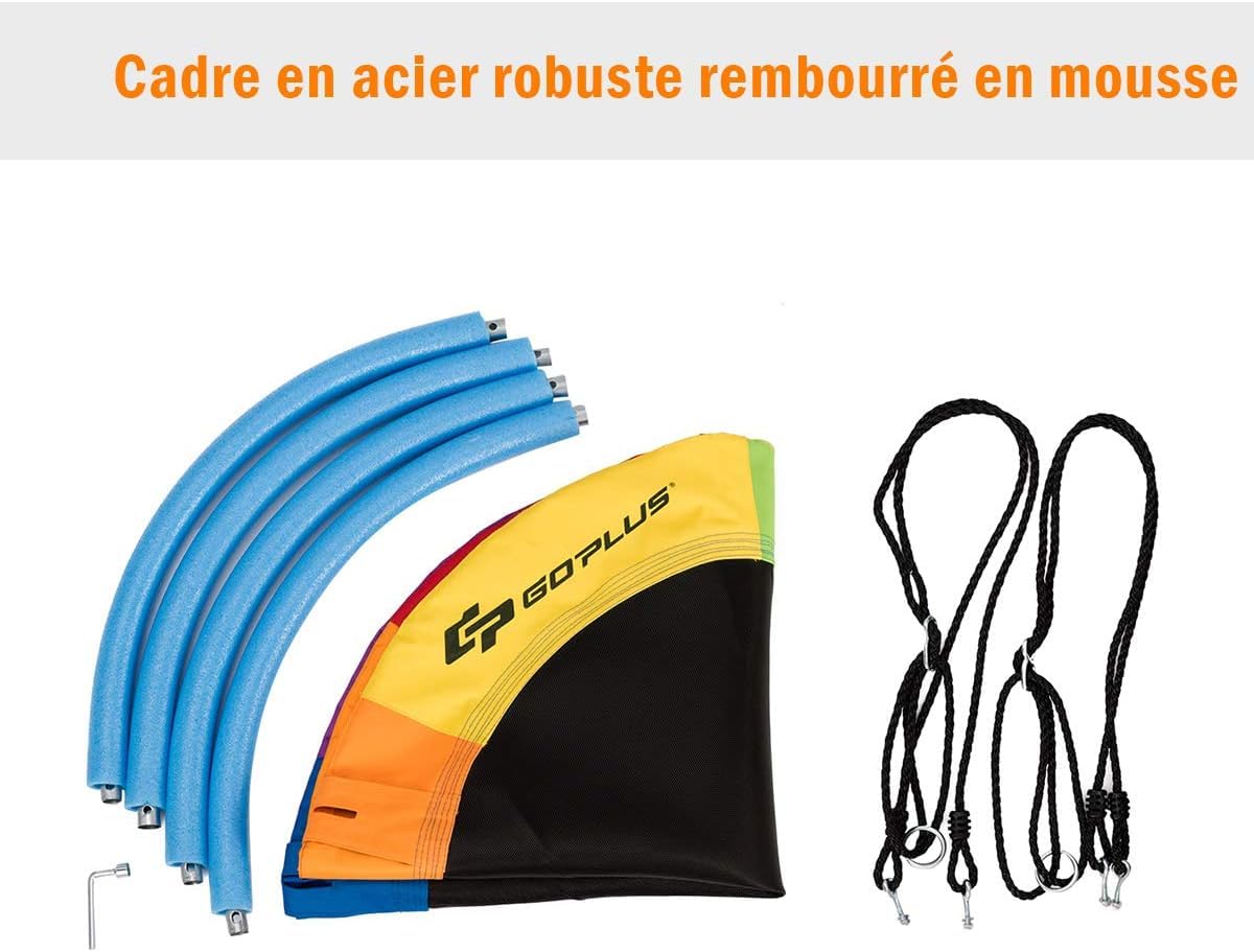 COSTWAY Balançoire Nid d'Oiseau Ø 100cm Enfants avec Cordes Réglables (100-180cm), Balançoire Soucoupe en Tissu Oxford Intérieur Extérieur, Charge 150kg pour Enfants et Adultes